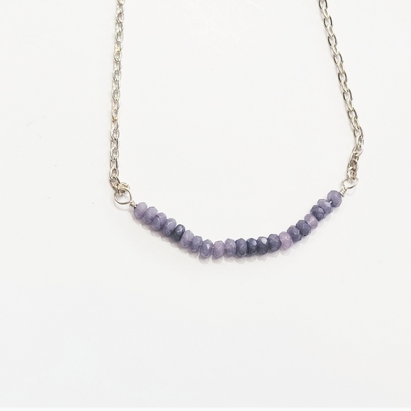 ARTISAN BOHO PURPLE GEMSTONE NECKLACE - Picture 2 of 4